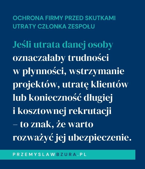 Jak chronić firmę przed skutkami utraty kluczowego członka zespołu?
